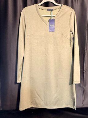 NWT Sampeel Olive Green V-Neck Tunic Top S